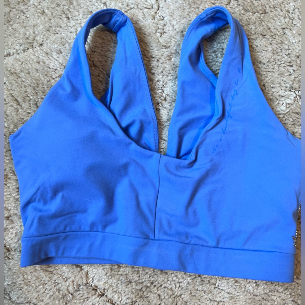 Whitney Simmons x Gymshark Intense Beautiful Blue O-Ring Sports Bra Size M